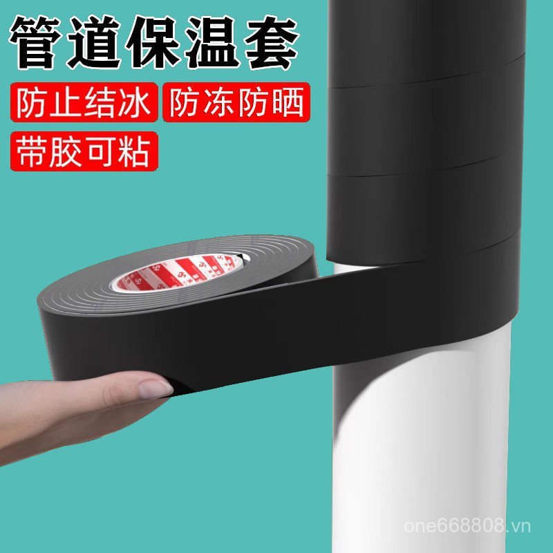 Ống Nước Chống Đóng Băng Chống Đóng Băng Cách Nhiệt Ống Cách Nhiệt Cotton Cao Su Nhựa Có Băng Tự Dín