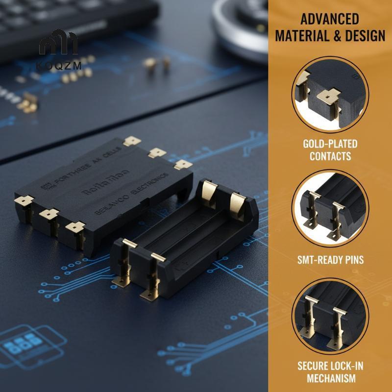 [KOQZM] Hộp đựng pin AA SMT Hộp pin SMD Hộp pin AA 1 / 2 / 3 Khe cắm Pin AA SMT Pin AA Hộp đựng tiêu