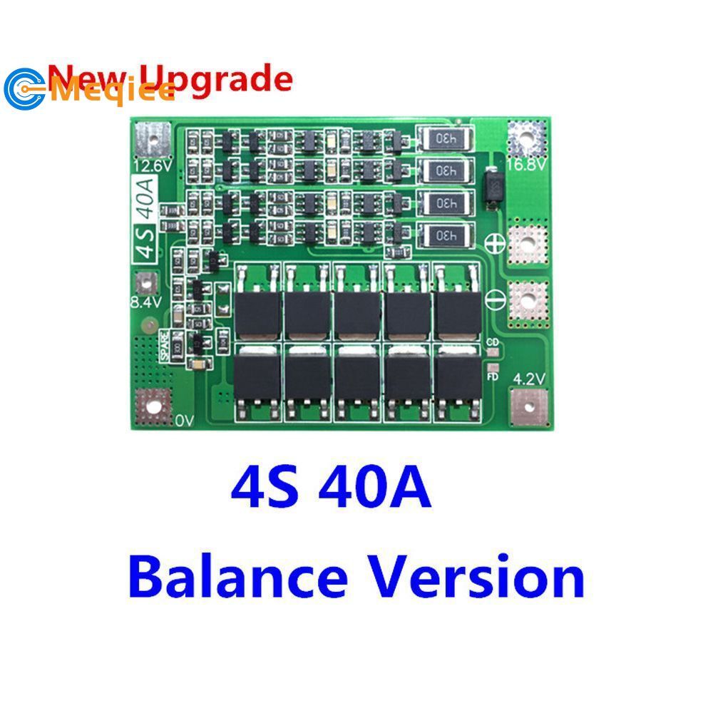 Bảng bảo vệ pin Lithium 4S 40A Phiên bản cân bằng cùng cổng