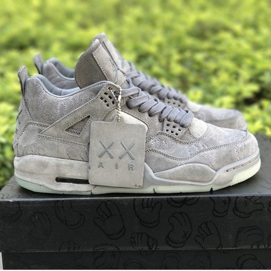 Giày bóng rổ Nika Air Jordan 4 Aj4 Kaws Xx Xám Da Lộn Mát Cho Nam Và Nữ 930155-003