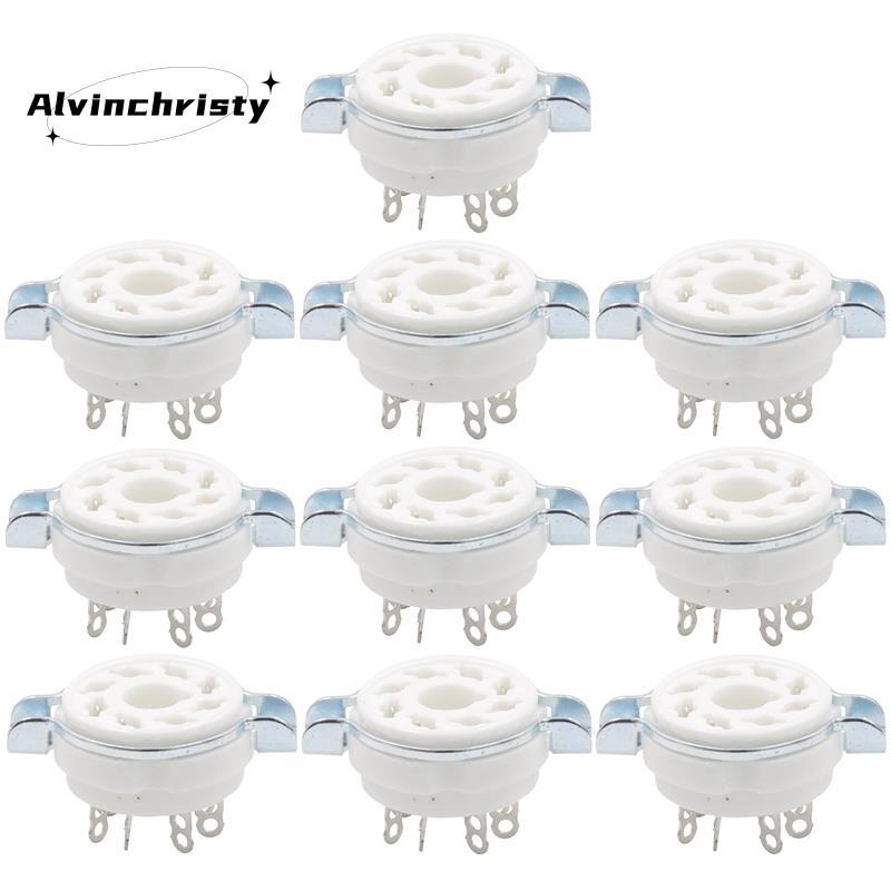 10 Chiếc Khung Xe Gắn 8 Pin K8A Octal Gốm Ống Ổ Cắm Cho KT88 KT66 6SN7 5AR4 GZ34 5881 6V6 5U4G 6550 