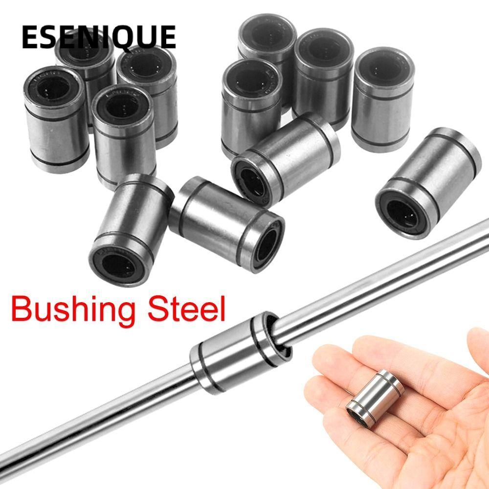 ESENIQUE Thép mạ niken Thanh trục CNC Phần LM8UU LM10U LM12UU LM16UU