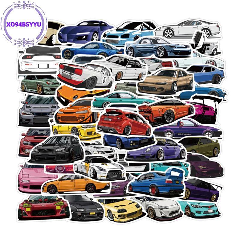 Xo94bsyyu 50 Cái JDM Ô Tô Ô Tô Graffiti Stier Đàn Guitar Vali Ván Trượt Stier VN