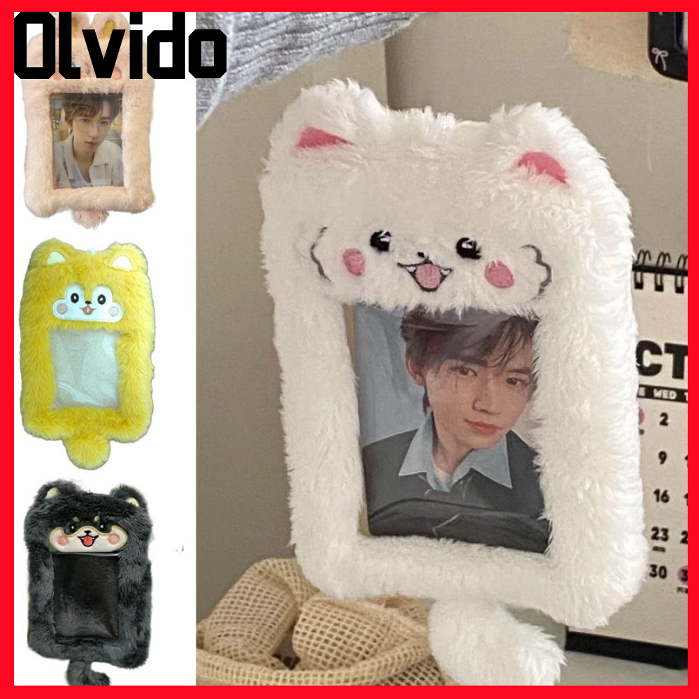 OLVIDO Plus Photocard, Animal Bear Bus Door Cards Tay áo, Fashion Idol Photo Display Nhiều phong các