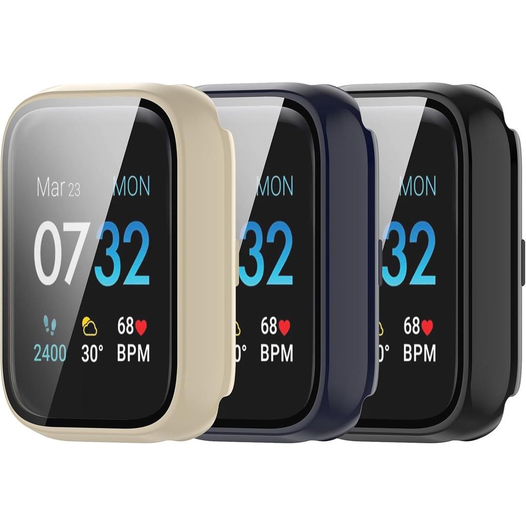 Bộ bảo vệ màn hình bảo vệ toàn diện PC cứng TenCloud Tương thích với vỏ iTouch Air 3 44mm (Đen + Xan