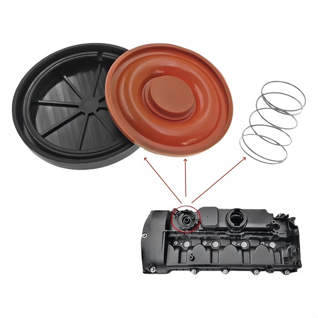 Crankcase Vent Màng + Nắp lò xo Bộ cho Mercedes-Benz C E-Class OM646 E220 W204 S204 W211 VF211 S211 
