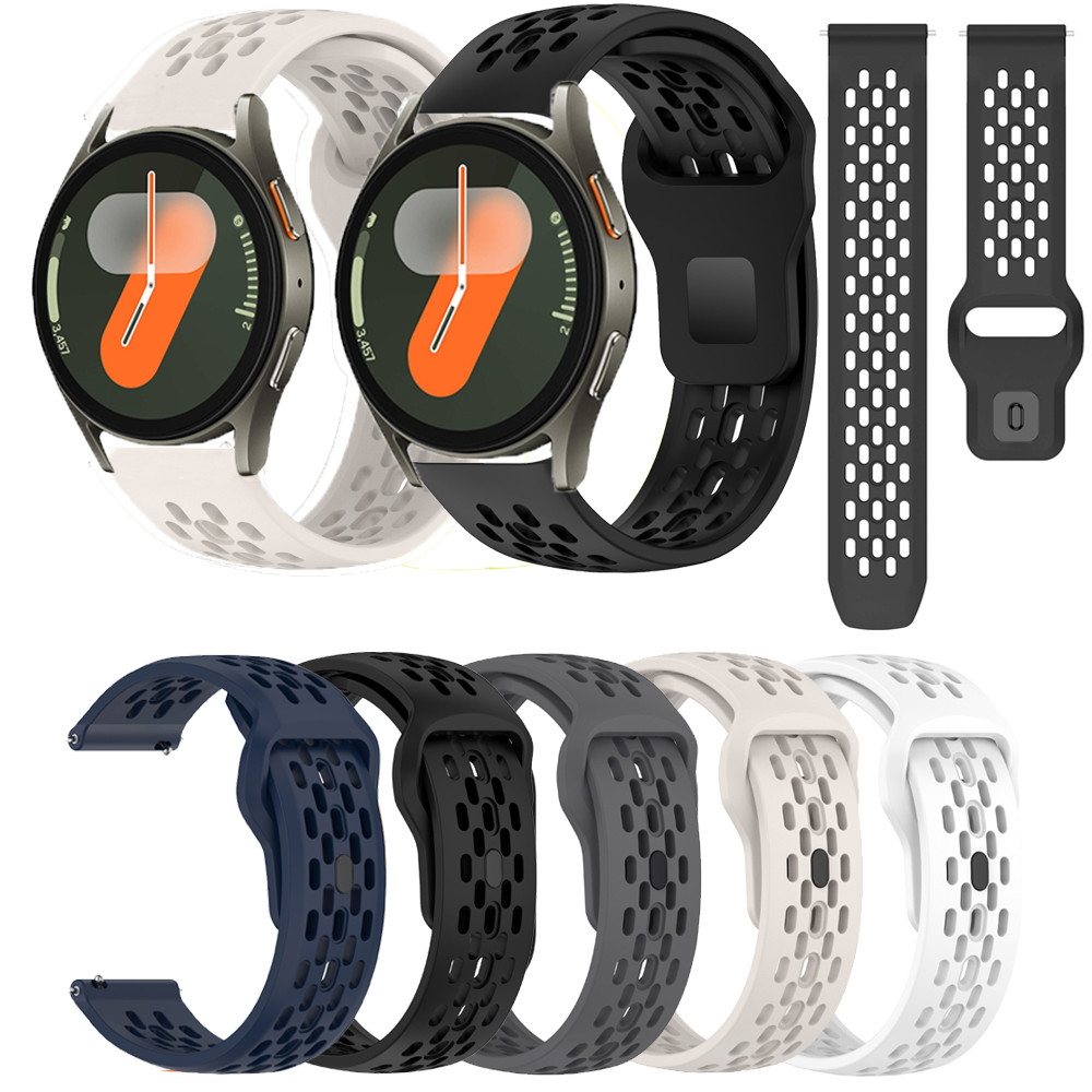 Dây đeo silicon cho Samsung Galaxy Watch Active 2 / FE 7 6 5 4 / Active 2 / Watch5 Pro / Watch6 / wa