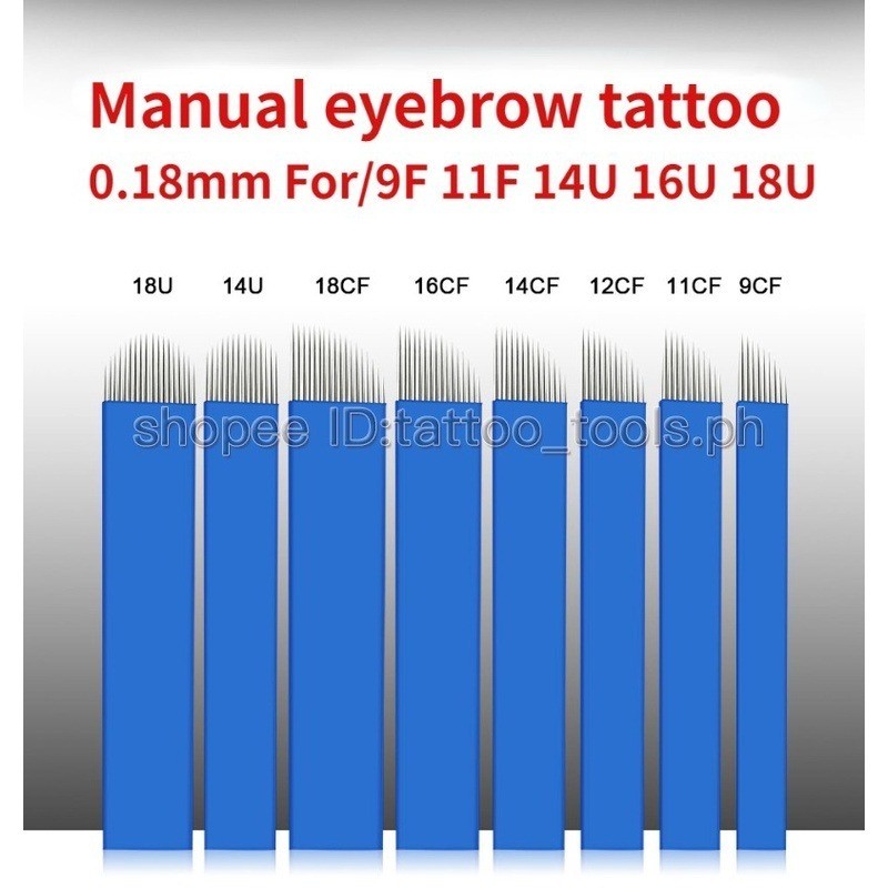 "Có sẵn" 50 chiếc Biomaser trang điểm vĩnh viễn micro-jet 0.18mm xăm lông mày thủ công bút giữ máy n