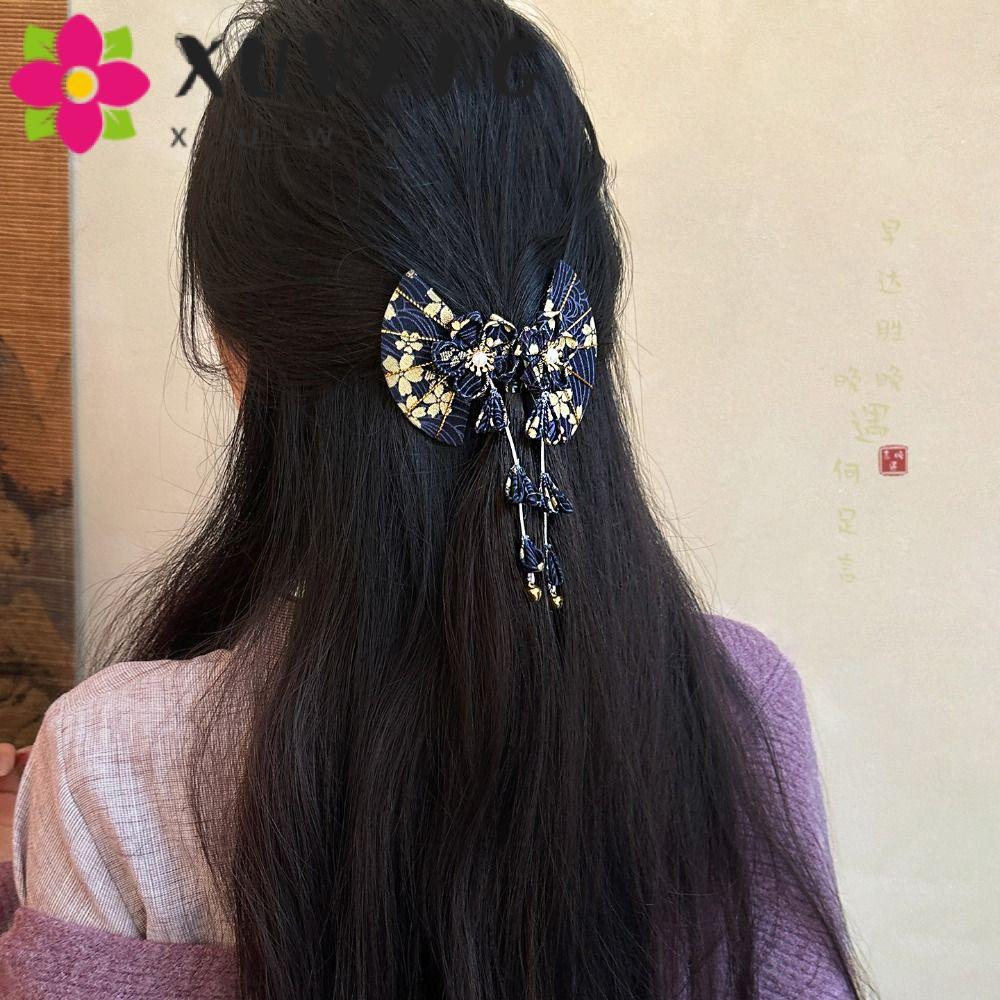 XUWANG Kẹp Tóc Kimono Sakura - Phụ Kiện Tóc Cho Bé Gái