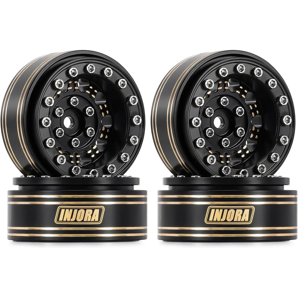 INJORA 1.3 Beadlock Wheel - Vành bánh xe bằng đồng cho TRX4M SCX24 Nâng cấp 1 / 24 1 / 18 Xe bánh xí