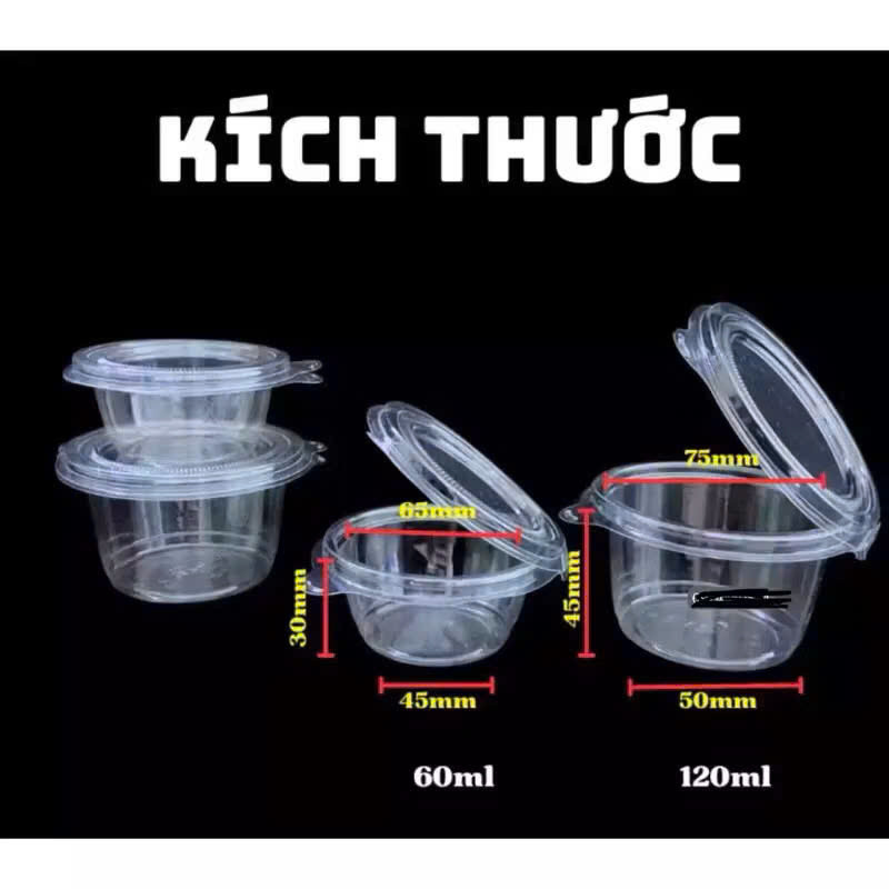 Set 50, 100 hũ sốt liền 2oz, 4oz - hũ sốt tiện lợi