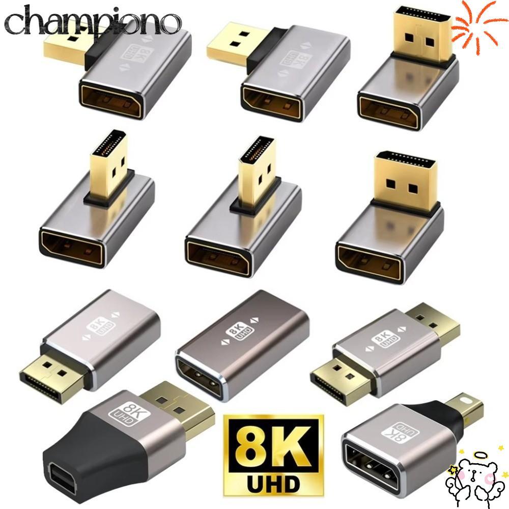 Bộ chuyển đổi cổng hiển thị CHAMPIONO, Bộ chuyển đổi DP1.4 8K 60Hz DP Nam sang Nữ, Mở rộng cáp DP Gó