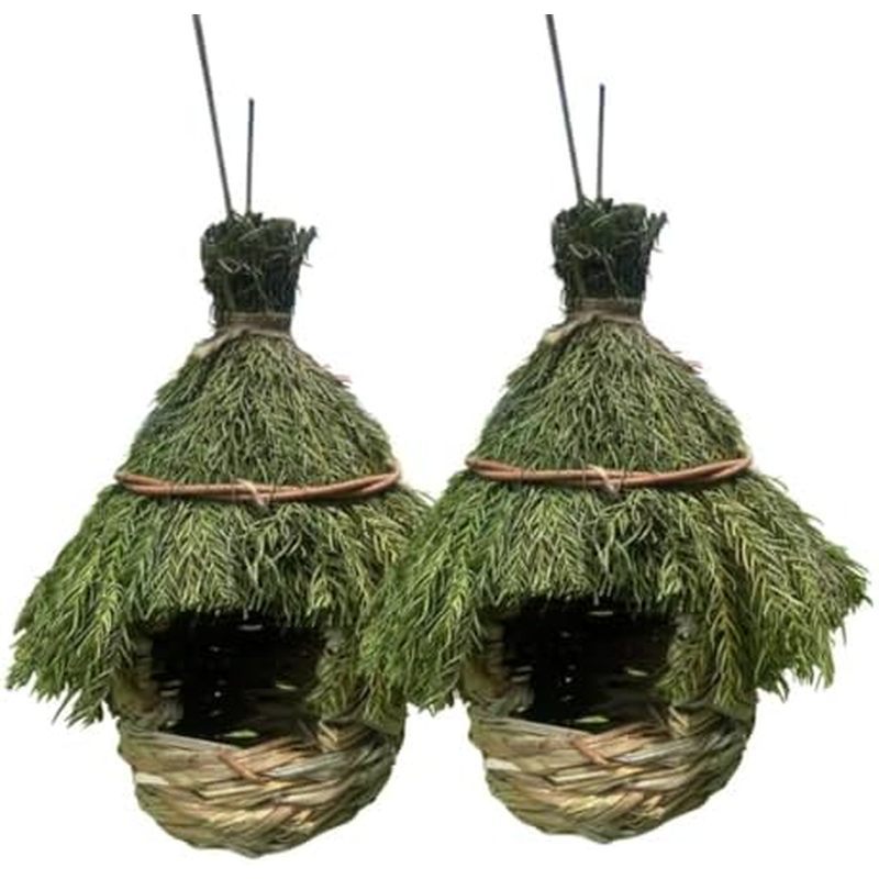 Straw Bird's nest Hand-Woven Bird's nest Gardening Ornaments