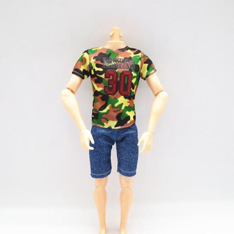 Đồ Chơi Cho Trẻ Em 1 / 6 Quần Áo Búp Bê Bé Trai Cho Ken Trang Phục Búp Bê Áo Thun Sọc & Quần Short C
