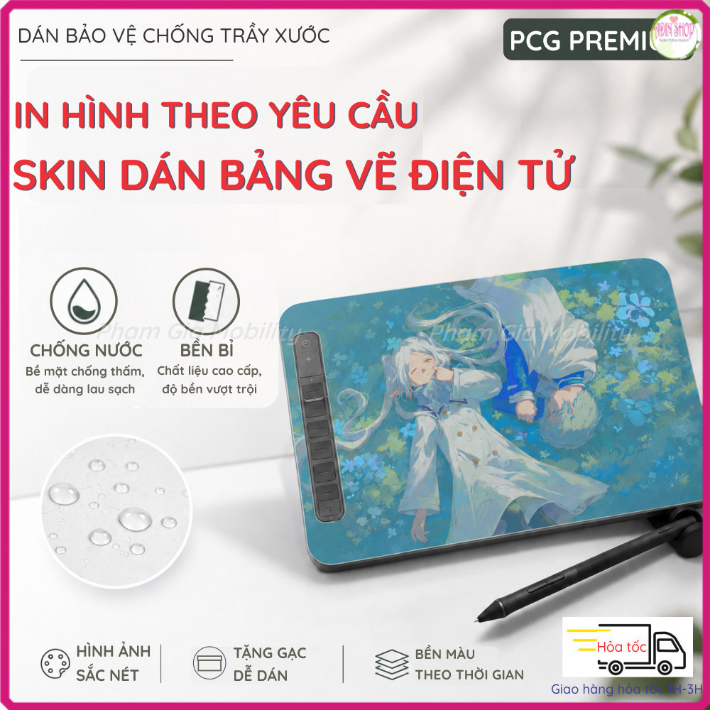 Dán Skin, decal in hình dành cho các dòng bảng vẽ điện tử Wacom/ X-Pen Xpen/ Huion/ Gaomon/ Veikk/ U