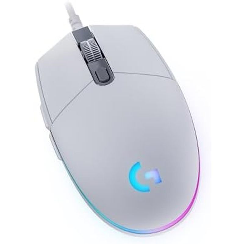 Chuột chơi game có dây Logitech G203, 8000 DPI, Hiệu ứng quang học cầu vồng LIGHTSYNC RGB, 6 nút có 