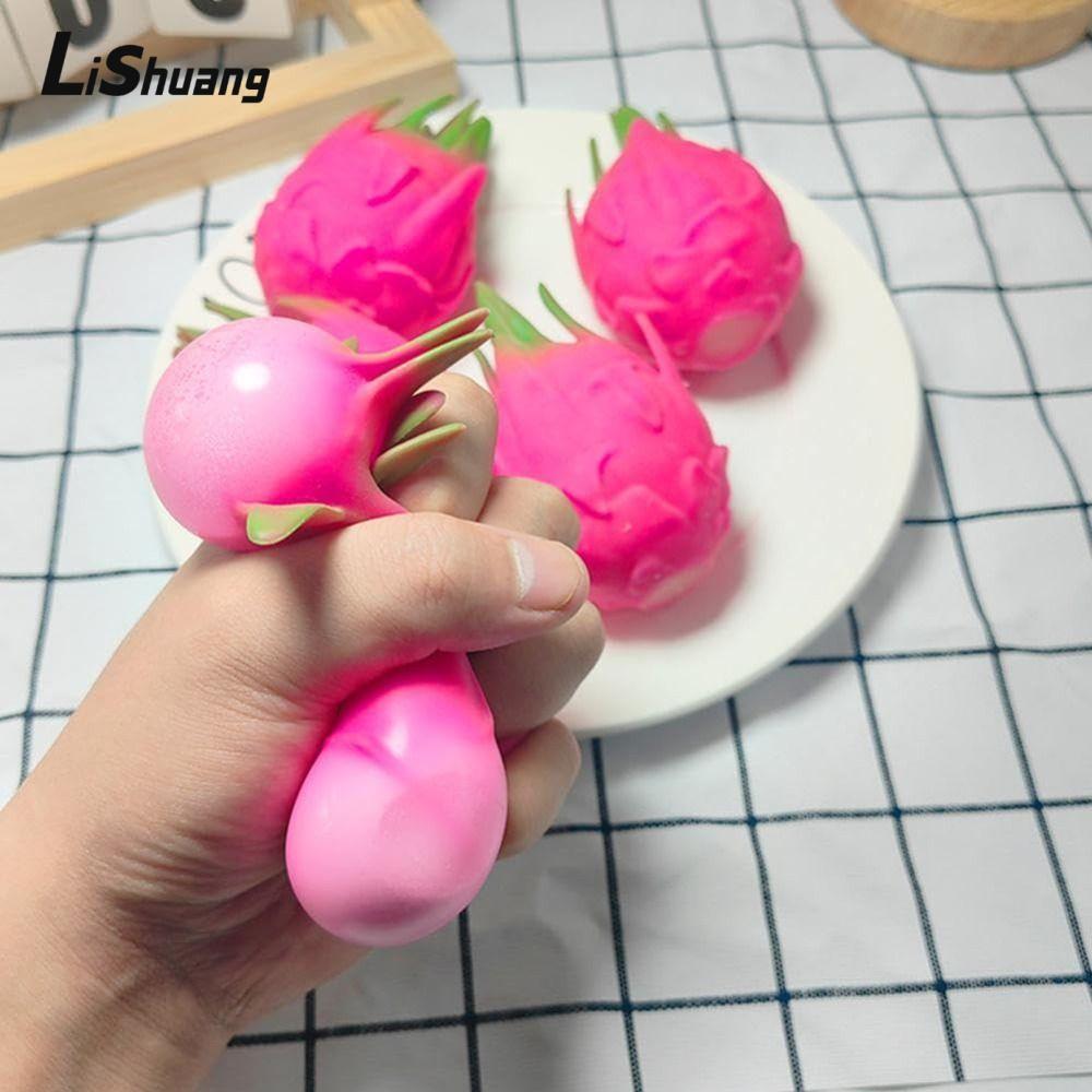 LISHUANG Dragon Fruit Squishy Toy, Thư giãn tay Giảm căng thẳng Dragon Fruit Squishy Pinch Le, Quà t