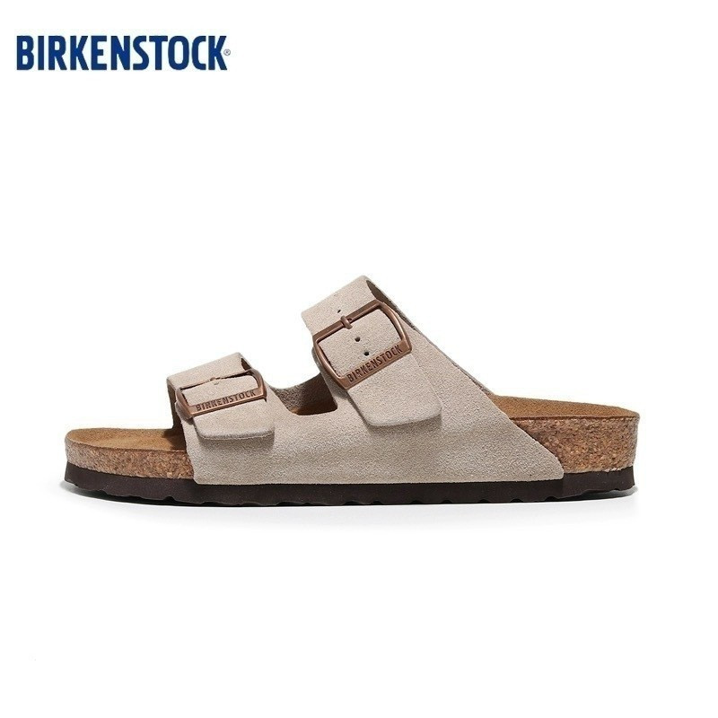 BIRKENSTOCK BIRKENSTOCK Unisex Cork Đế Sandal Da Thật Da Lộn Nữ Sandal Nam Sandal Nữ / Nam Sandal