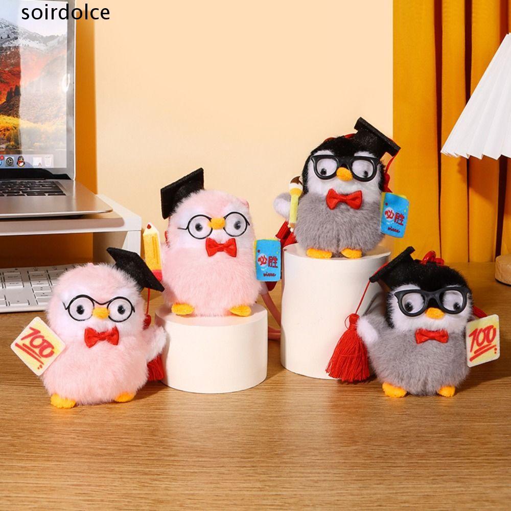 SOIRDOLCE Mini Penguin Plushie Doll, PP Cotton Fluffy Plush Penguin Móc khóa, Bộ sưu tập sáng tạo Tr
