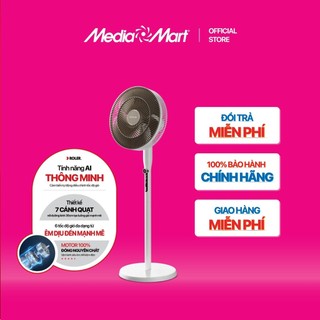  Quạt cây thông minh 7 cánh Roler RF-7124A Mầu trắng  Điều khiển từ xa -Hàng chính hãng có bảo hành 