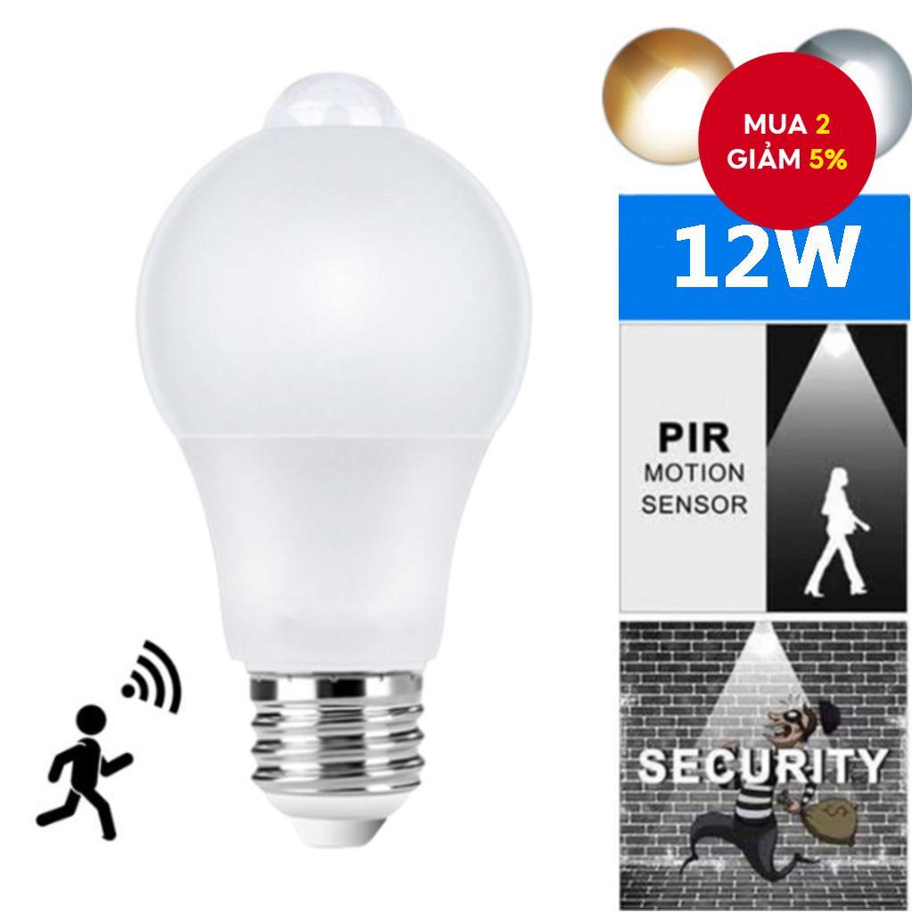 Bóng đèn LED cảm biến chuyển động PIR 12W