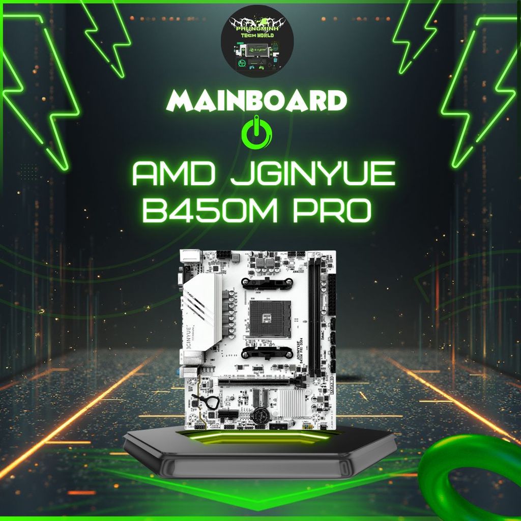 AMD JGINYUE B450M Pro Motherboard - AM4 Socket, DDR4, m-ATX, 36T BH