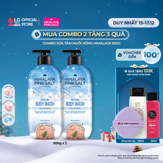  LG Daily Beauty Official  Combo 2 Sữa tắm muối hồng Himalaya Pink Salt mát lạnh và thư giãn 500g 