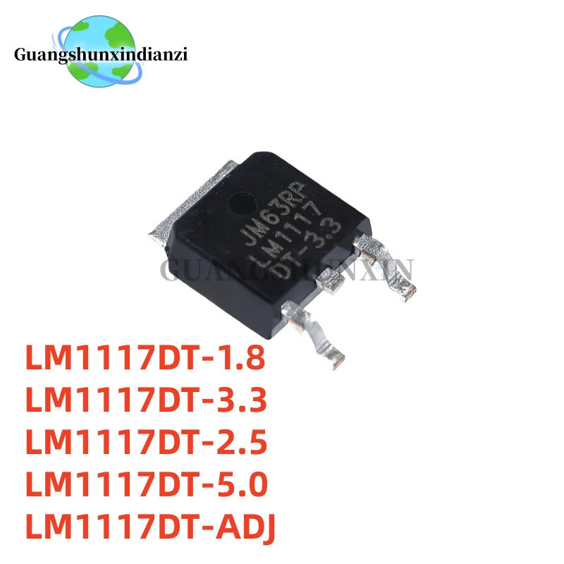 5 Chiếc LM1117 LM1117DT LM1117DT-1.8 LM1117DT-2.5 LM1117DT-3.3 LM1117DT-5.0 LM1117DT-ADJ TO-252 Hiệu