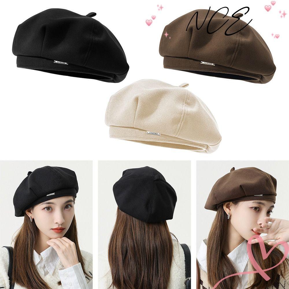 Mũ nồi NCE Mũ nồi thanh lịch Beanie Retro Mũ nồi nỉ cổ điển