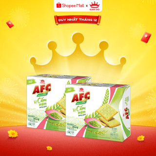   VC 15%  Bánh Cracker Dinh Dưỡng AFC Vị Cốm Non Combo 2 Hộp  X 261.6Gr 