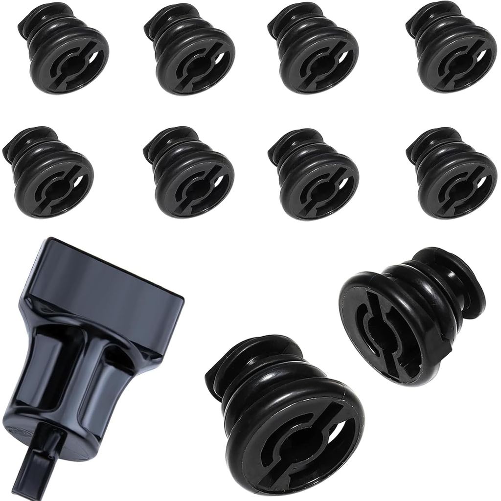 11 gói phích cắm thoát dầu (06L103801) Với công cụ loại bỏ phích cắm thoát dầu (10 + 1), Không rò rỉ thay thế cho VW Audi 1.8L 2.0L TSI, Tương thích với Golf GTI Passat Tiguan, A3 A4 A5 Q5 Q7