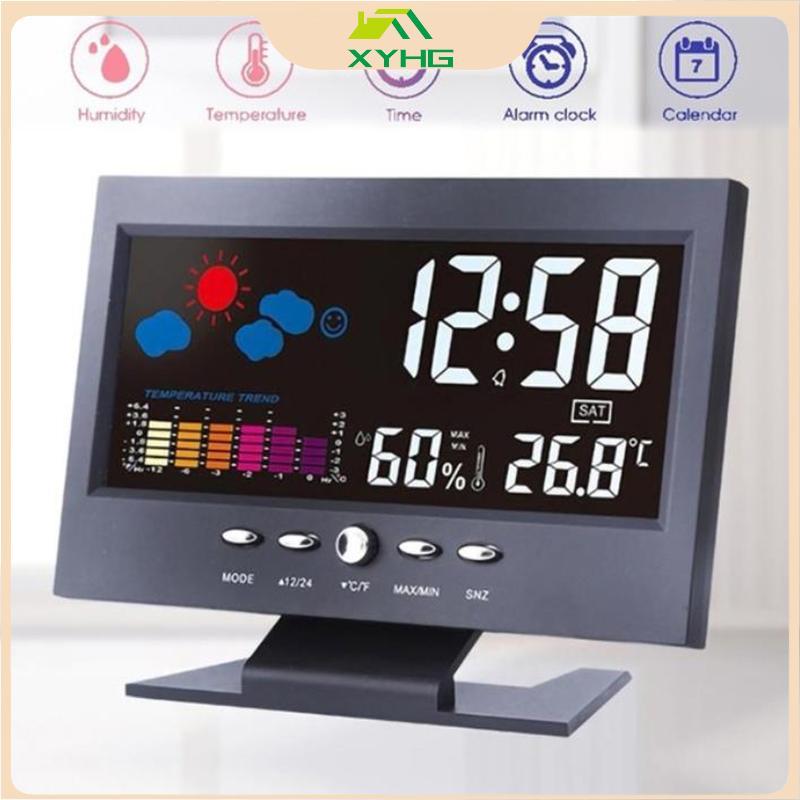{XYHG} Màn hình màu LCD Kỹ thuật số Balight Báo động báo động Clo Trạm dự báo thời tiết .