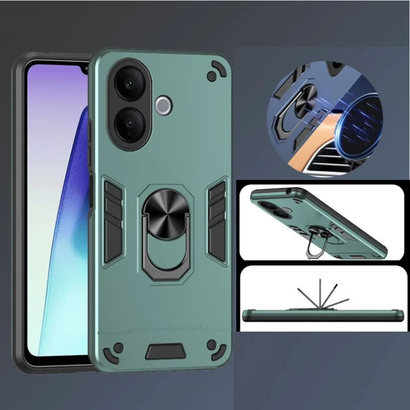 Giáp Chống Sốc Dành Cho VIVO IQOO Z10R Từ Đứng Giá Đỡ Dành Cho Iqoo Z10R Silicona + Giá Đỡ PC Ốp lưn