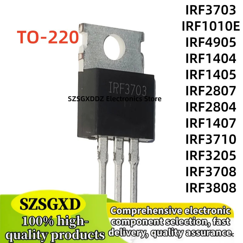5 Chiếc IRF1407 IRF1405 IRF1404 IRF2804 IRF2807 IRF3205 IRF3708 IRF3710 IRF3808 IRF4905 IRF3205PBF I