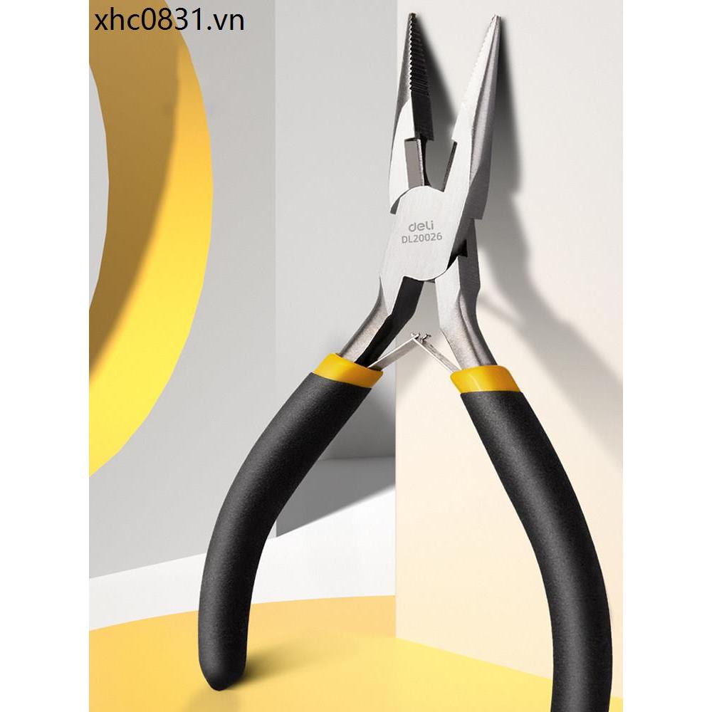 Deli Mini Vise 17cm Kìm kim-Nose Kìm dây Kìm cắt hàng đầu Kìm xoắn kim-Nose cong @ -