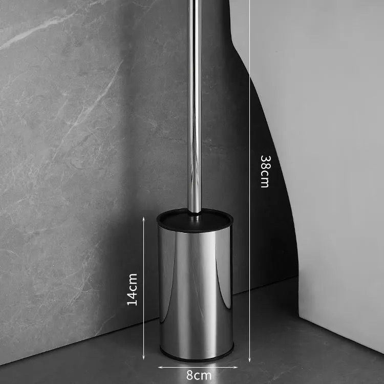 TQ~Stainless steel toilet brush for bathroom hard-to-reach areas, household toilet cleaning brush wi