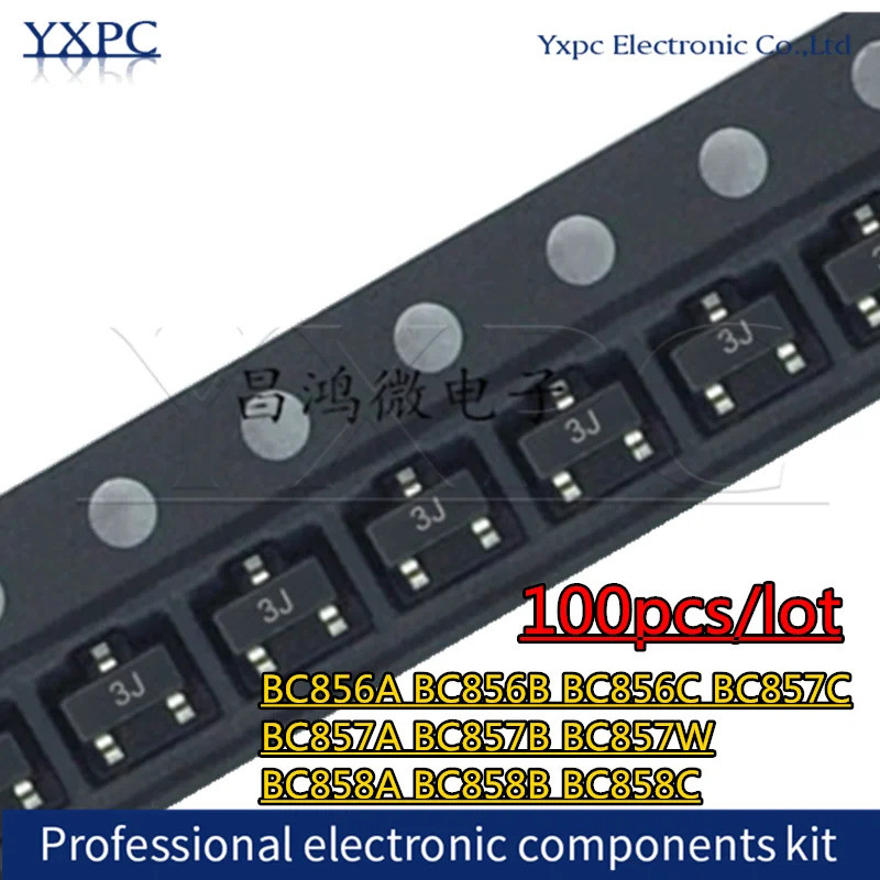 10 CÁI BC856B 3B BC856A 3A BC856C 3C BC857C 3G BC857A 3E BC857B 3F BC857W 3H BC858A 3J BC858B 3K BC8