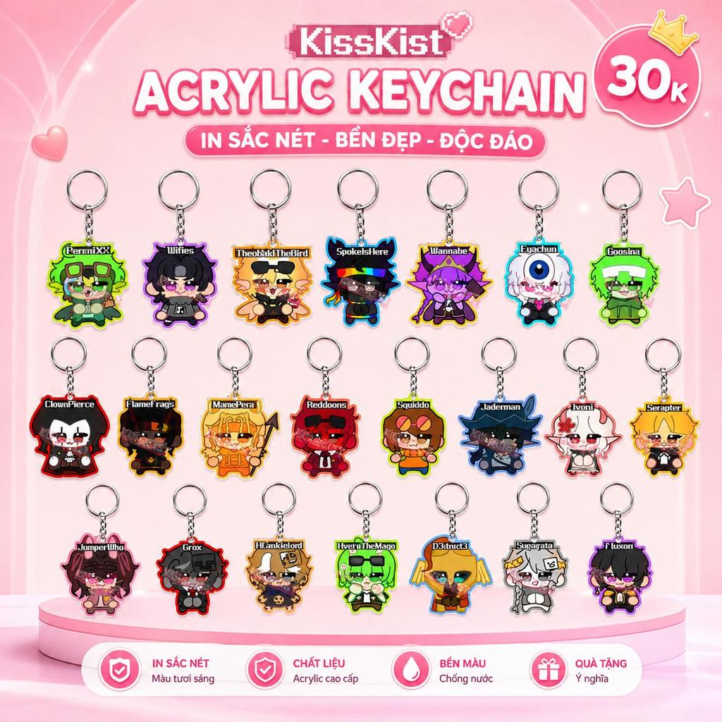 [NEW] Ready Stock MCYT Fanmerch by KissKist | Keychain, Phonestrap, Sticker, Pins. Unstable Universe