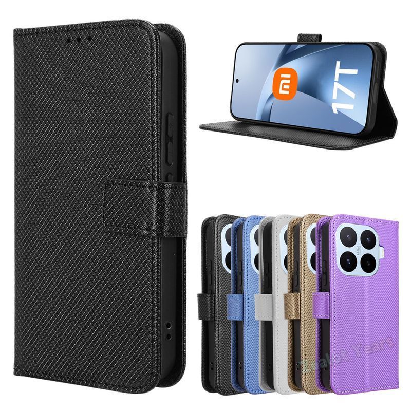 Flip Case Cho Xiaomi Mi 17T 15T 14T Pro 5G Ví Da Khe Cắm Thẻ Từ Giá Đỡ Điện Thoại