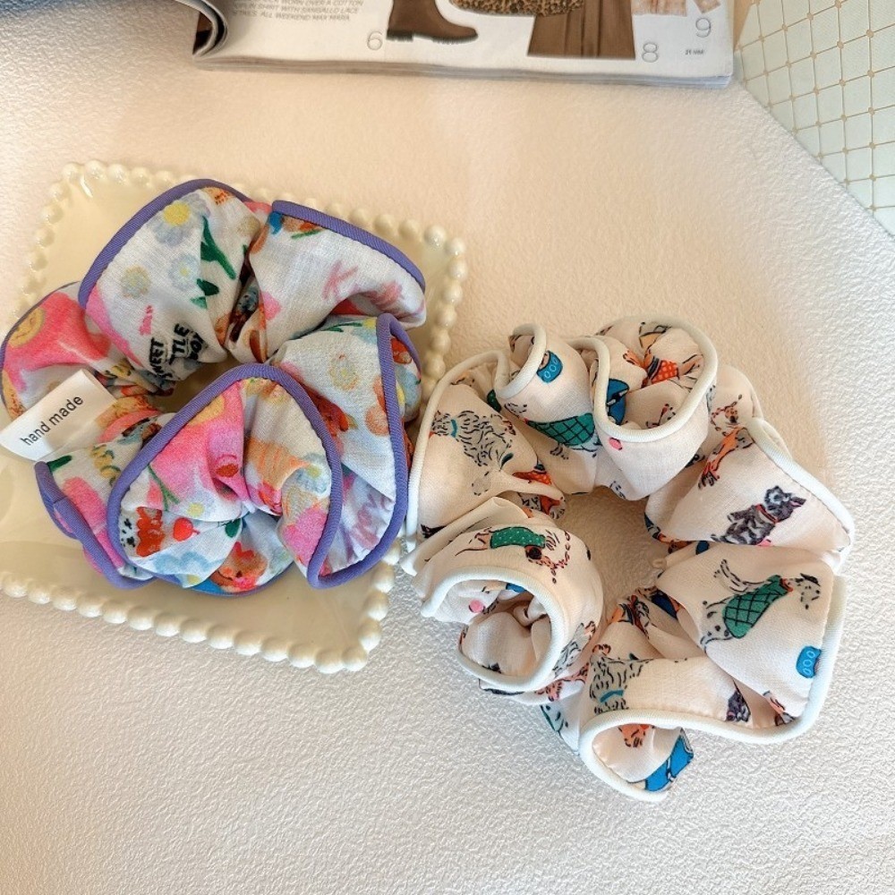 New Korean Large Fairy Floral Hair Ties Scrunchies Hair Rope Hair Accessories