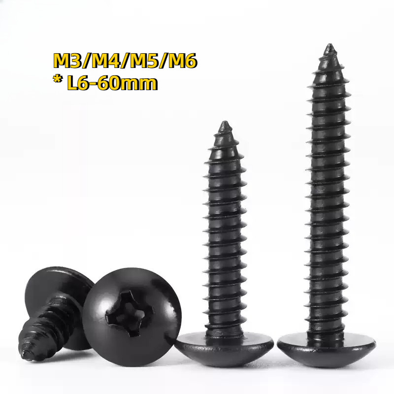 đen Vít Gỗ Inox 304 M3 / M4 / M5 / M6 * L6-60mm [ZJF2]