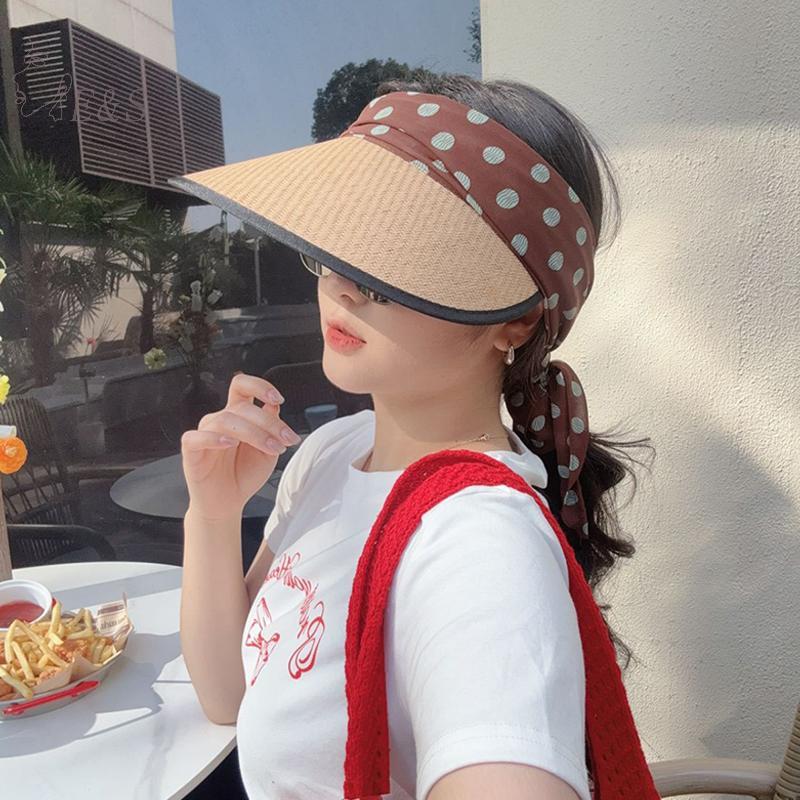 Mũ Chống Nắng Vành Rộng với Khăn Che UV, Phù Hợp Đi Biển Mùa Hè và Style Hijab Boho