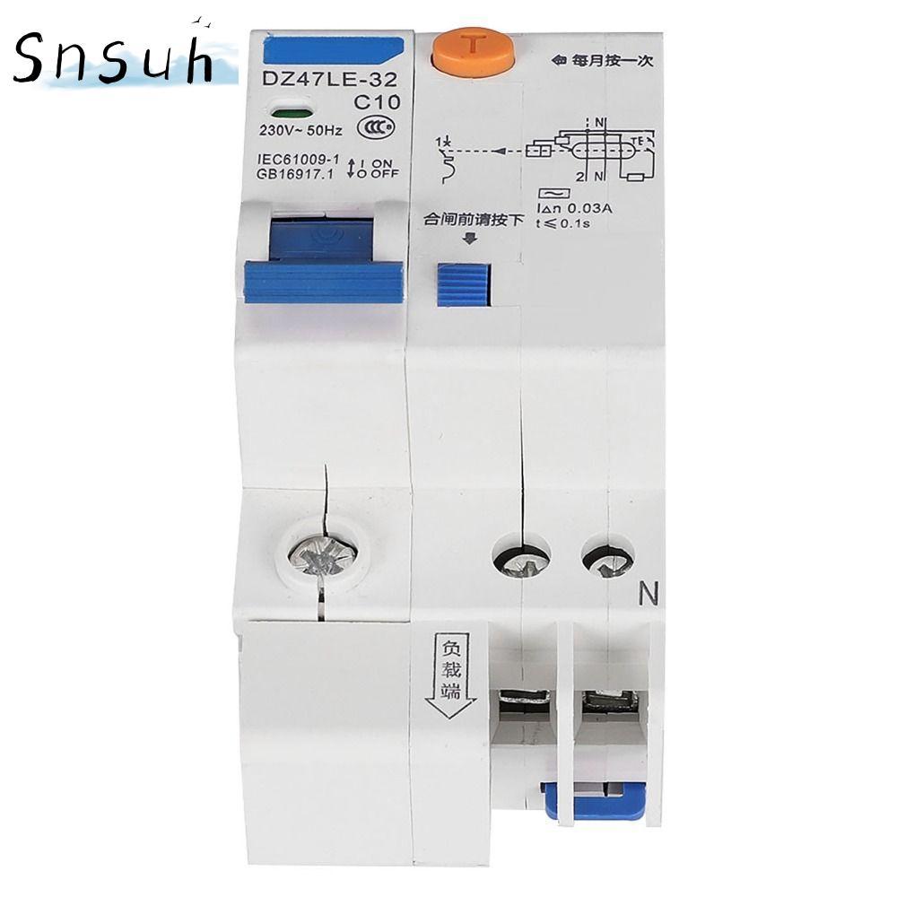 Bộ ngắt mạch dư SNSUH, Bộ ngắt mạch bảo vệ rò rỉ DZ47LE-32, Bộ ngắt mạch thu nhỏ 1P + N 10A 230V DZ4