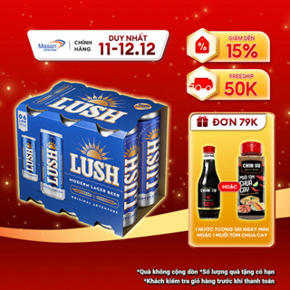  Bia Lush Original Adventure vị Lager Nguyên Bản - Lốc 6 lon x 330ml  Nồng độ cồn 4,5%  
