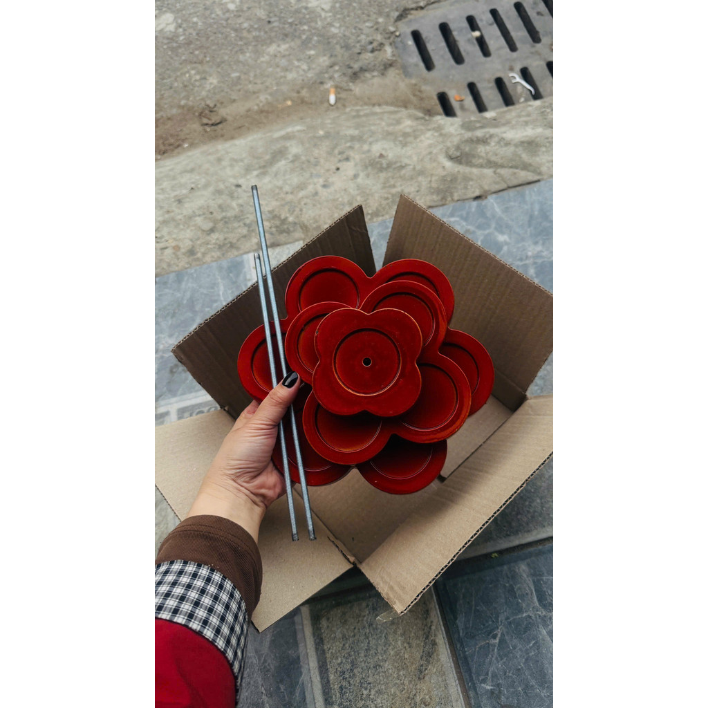 Nắn Sét tháp gỗ 3 tầng bày bia nước ngọt,tháp gỗ 3 tầng trưng bày ban thờ ngày Tết