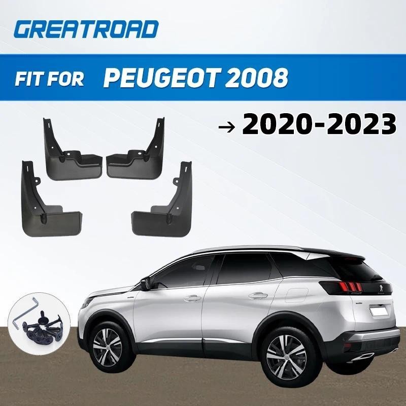 FENDER Ô Tô Mudflap Cho Xe Đạp Peugeot 2008 Phụ Kiện 2022 2021 2020 2019 ~ 2013 Phía Trước Phía Sau 