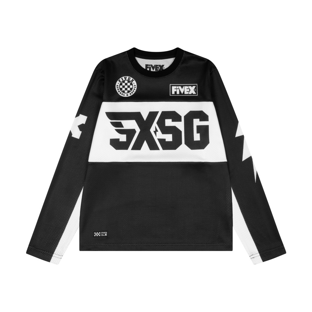 FIVEX JERSEY 5XSG-BLACK/WHITE