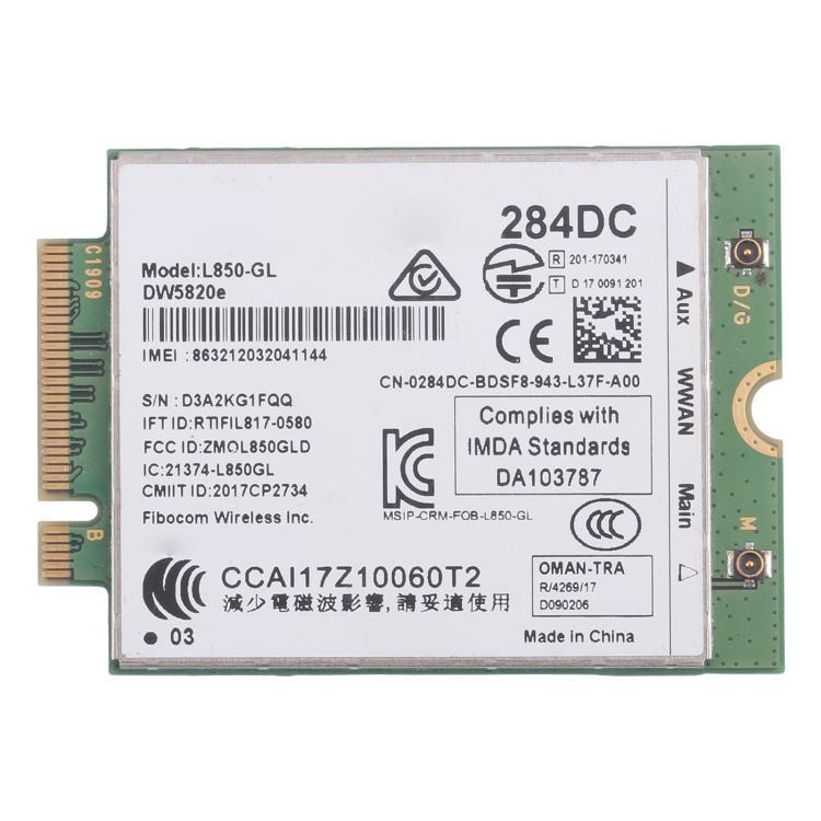 Phụ tùng máy tính xách tay PC L850-GL DW5820E 284DC Mô-đun không dây 4G cho DELL 5410 5420 5430 3510