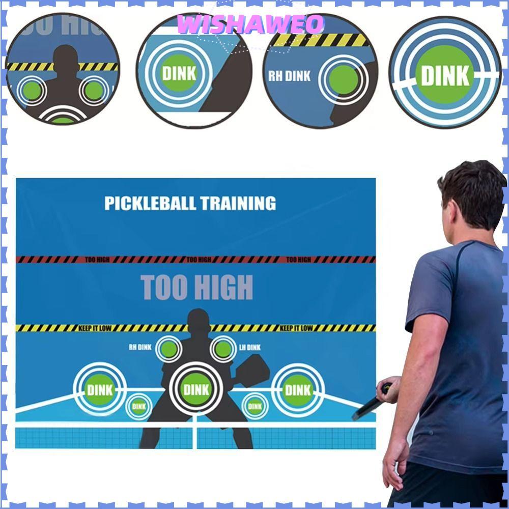 WISHAWEO Pickleball Practice Pads, Master Training Pickleball Dink Wall Pad, Portable Paper Poster M