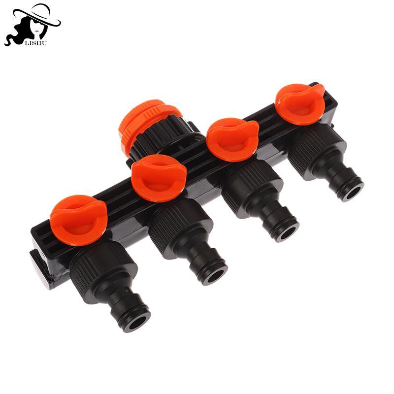 Bộ chia van LISHU 1 / 2 ” 3 / 4 "1 ” Đầu nối tưới nước Nhà phân phối Bộ chia vòi 1 đến 4 chiều cho v
